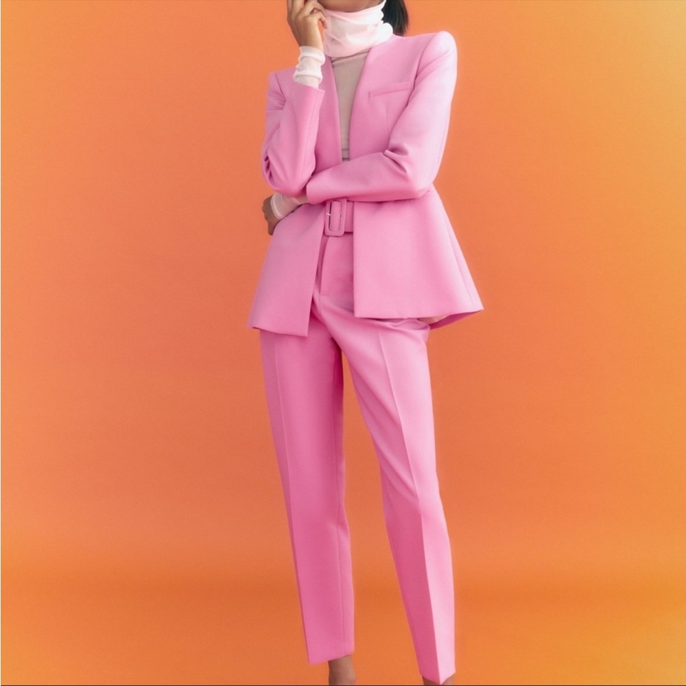 Zara Pink Blazer Suit Jacket